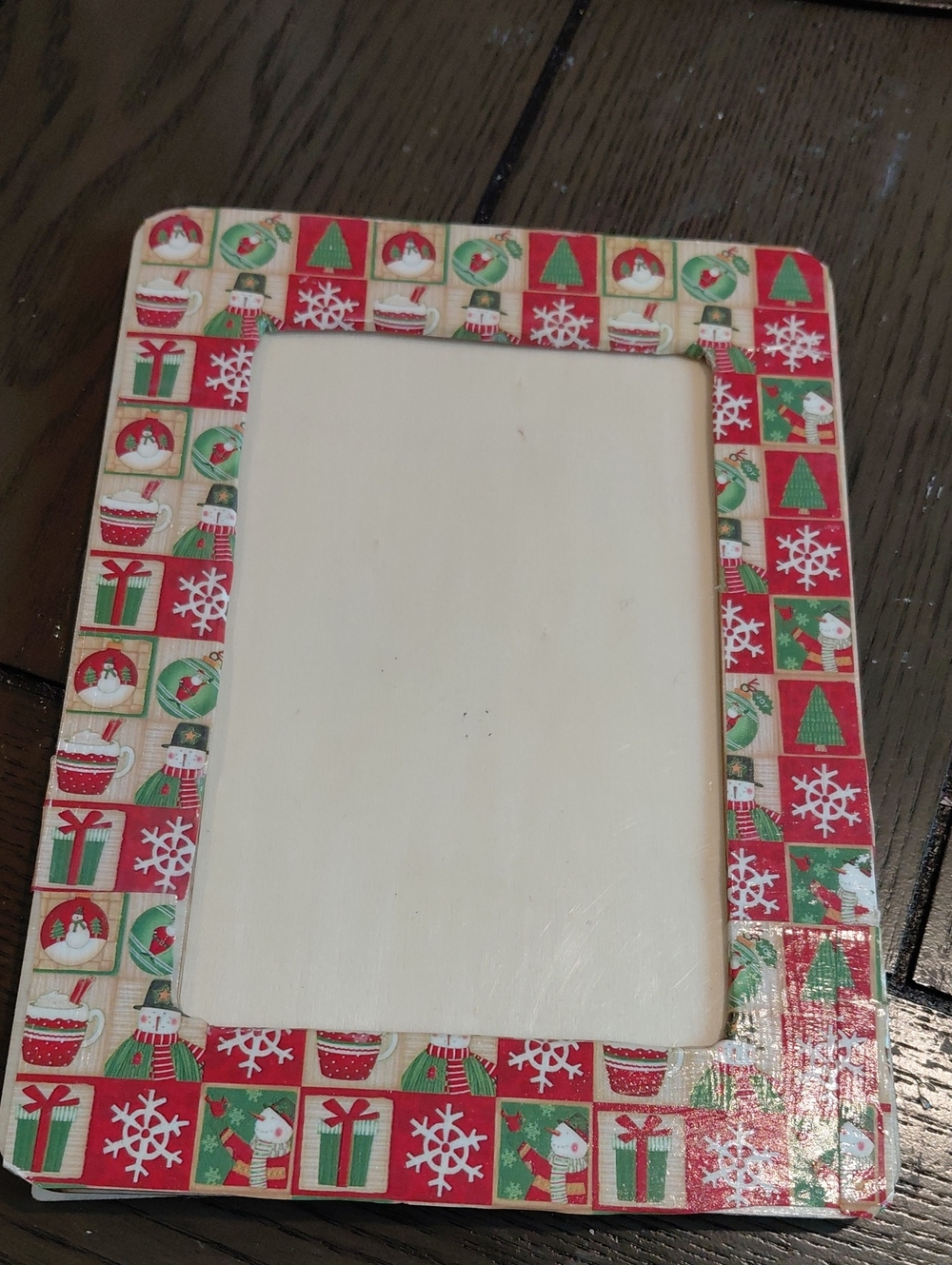 Festive Red and Green Holiday Picture Frame. Red And Green In Color.